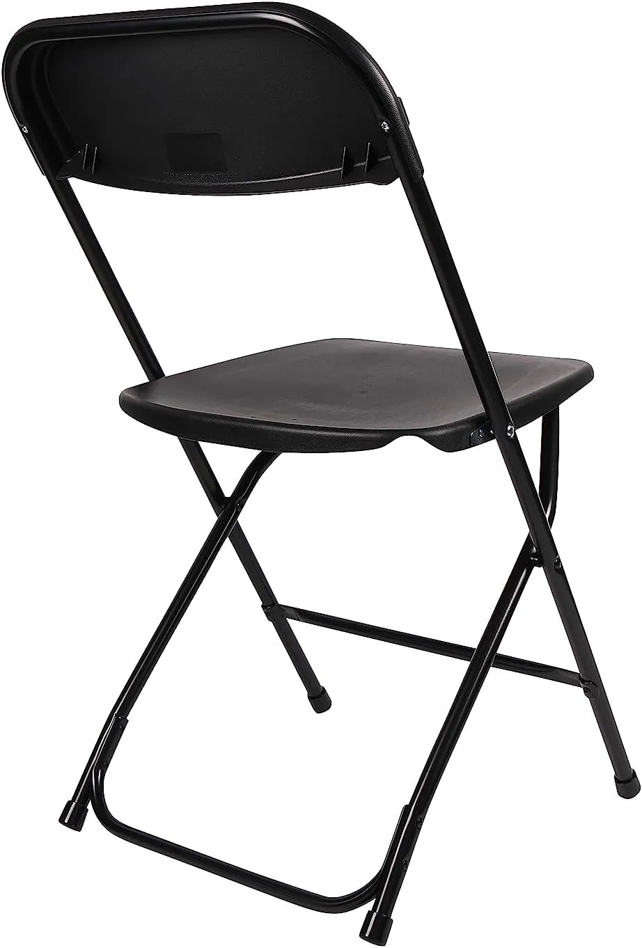 BTEXPERT Set of 10,Black Plastic Folding Chair Steel Frame Commercial High Capacity Event Chair Lightweight Set for Office Wedding Party Picnic Kitchen Dining Church School