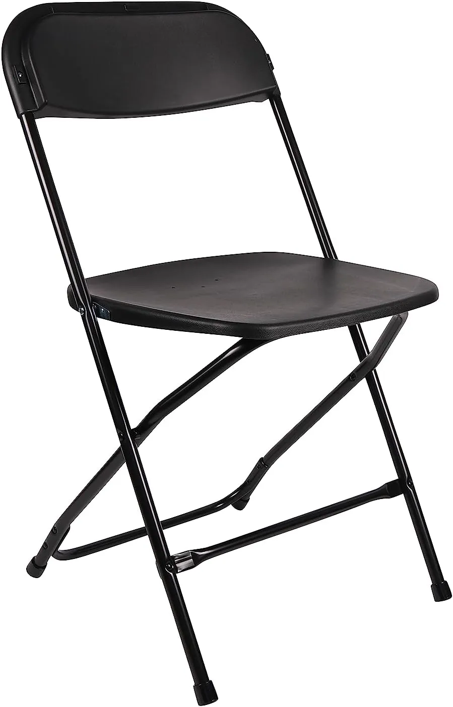 BTEXPERT Set of 10,Black Plastic Folding Chair Steel Frame Commercial High Capacity Event Chair Lightweight Set for Office Wedding Party Picnic Kitchen Dining Church School