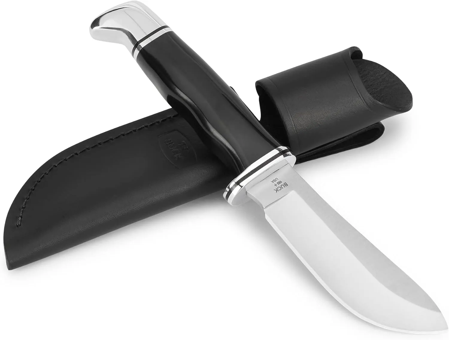 Buck Knives 103 Skinner Fixed Blade Hunting Knife, 4" Stainless Steel Blade with Leather Sheath