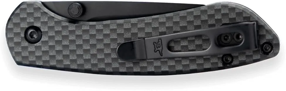Buck Knives 743 Mini Sovereign Button Lock Pocket Knife, Carbon Fiber