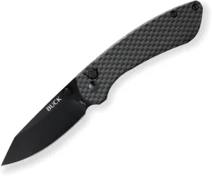 Buck Knives 743 Mini Sovereign Button Lock Pocket Knife, Carbon Fiber