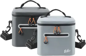Bundle Sale! 2Pack 7 CAN Soft-Sided Cooler Bag Portable Ice Chest Box Insulated Cooler for Lunch, Beach, Drink, Beverage, Travel, Camping, Picnic
