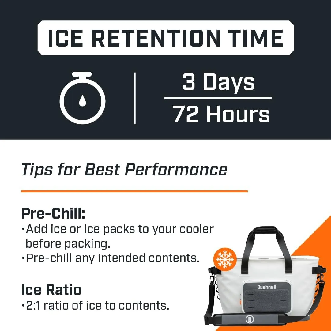 Bushnell Soft Coolers | Insulated Portable Ice Chest The Best Bag Cooler for Beach, Drinks, Beverages, Travel, Camping, Picnic, Leak-Proof with Waterproof Zipper