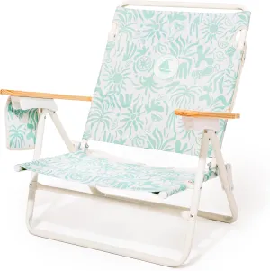 Business & Pleasure Co. Margaritaville Manana Backpack Beach Chair Lay Flat Reclining, Lightweight & Portable, Insulated Cooler Pocket, Last Mango Green Tiki