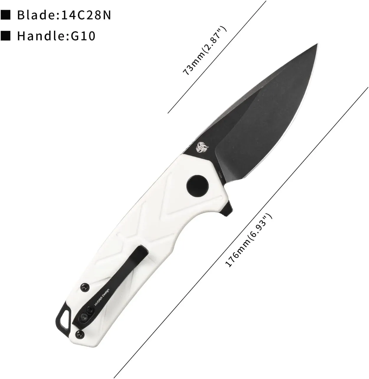 Button Lock TNB CMB-14B Pocket Folding Knife G10 Handle 14C28N Steel EDC Knife with Pocket Clip for Men Women
