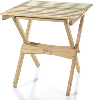 BYER OF MAINE Pangean Folding Wooden Side Table – 22" L x 20" W x 20" H – Portable Compact Outdoor Table – Folding Hardwood Table for Patio, Porch, Balcony, Camping & Garden Use