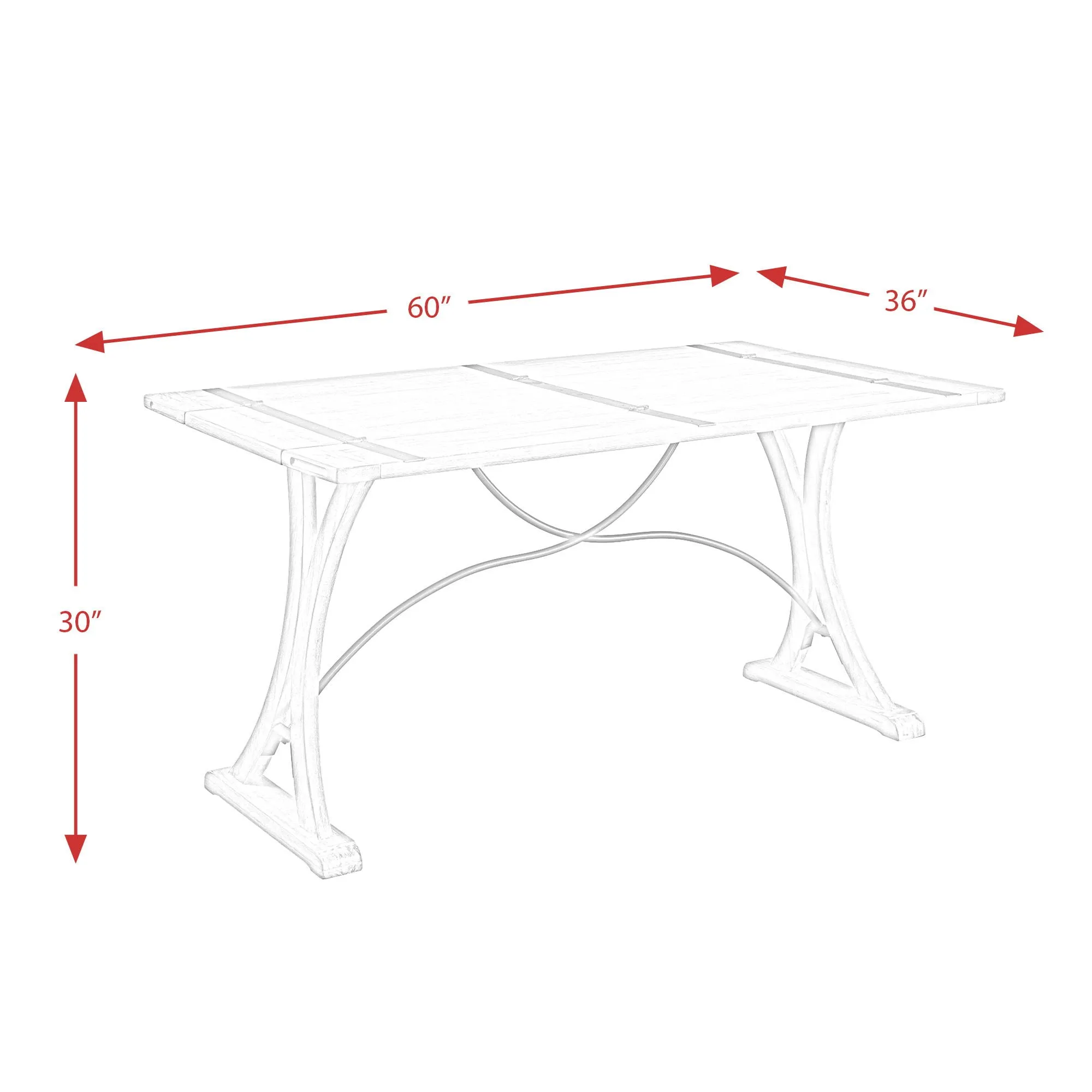 Callista - Folding Top Dining Table - Beach