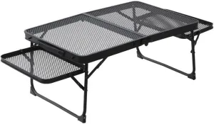 Camp Table Double Layer Outdoor Mobile Beetle Wire Mesh Table Portable Folding BBQ Camping Table Aluminum Alloy Picnic Barbecue Table