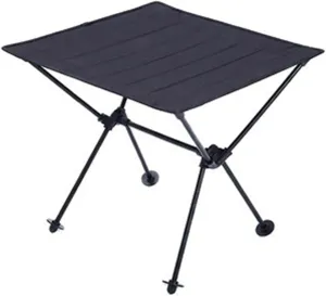Camp Table Outdoor Barbecue Picnic Table Portable Multi-Purpose Folding Table Oxford Cloth Aviation Aluminum Alloy Camping Table (Color : Black) (Bla