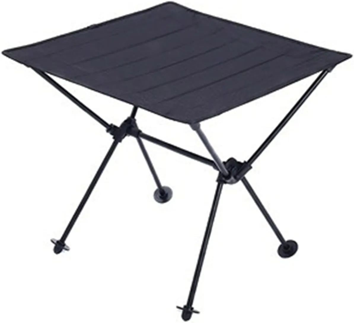 Camp Table Outdoor Barbecue Picnic Table Portable Multi-Purpose Folding Table Oxford Cloth Aviation Aluminum Alloy Camping Table (Color : Black) (Bla