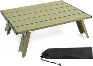 Camp Table Outdoor Folding Table Portable Beach Camping Picnic Table with Carry Bag Lightweight Mini Foldable BBQ Picnic Desk Computer Desk (Color :