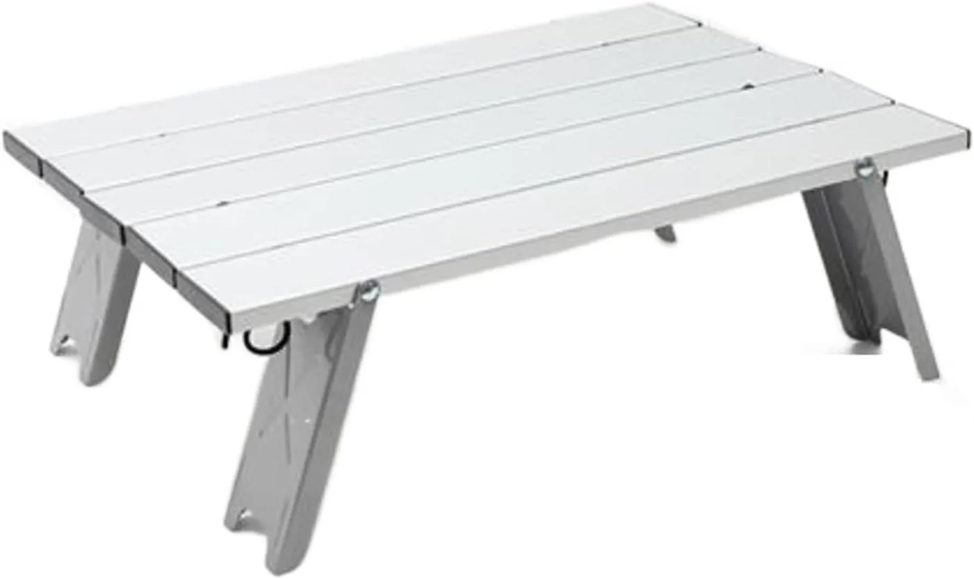 Camp Table Portable Folding Camping Table Foldable Aluminum Alloy Outdoor Dinner Desk Furniture Mini Picnic BBQ Tours Tableware (Color : Mini Silver)