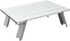 Camp Table Portable Folding Camping Table Foldable Aluminum Alloy Outdoor Dinner Desk Furniture Mini Picnic BBQ Tours Tableware (Color : Mini Silver)