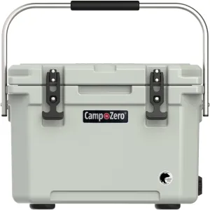 CAMP-ZERO 21 Quart Rotomolded Hard Cooler - Insulated Ice Chest with 4 Cup Holders - Bear-Proof Travel Ice Box for Beverage, Drink, BBQ, Fishing, Camping, Outdoor