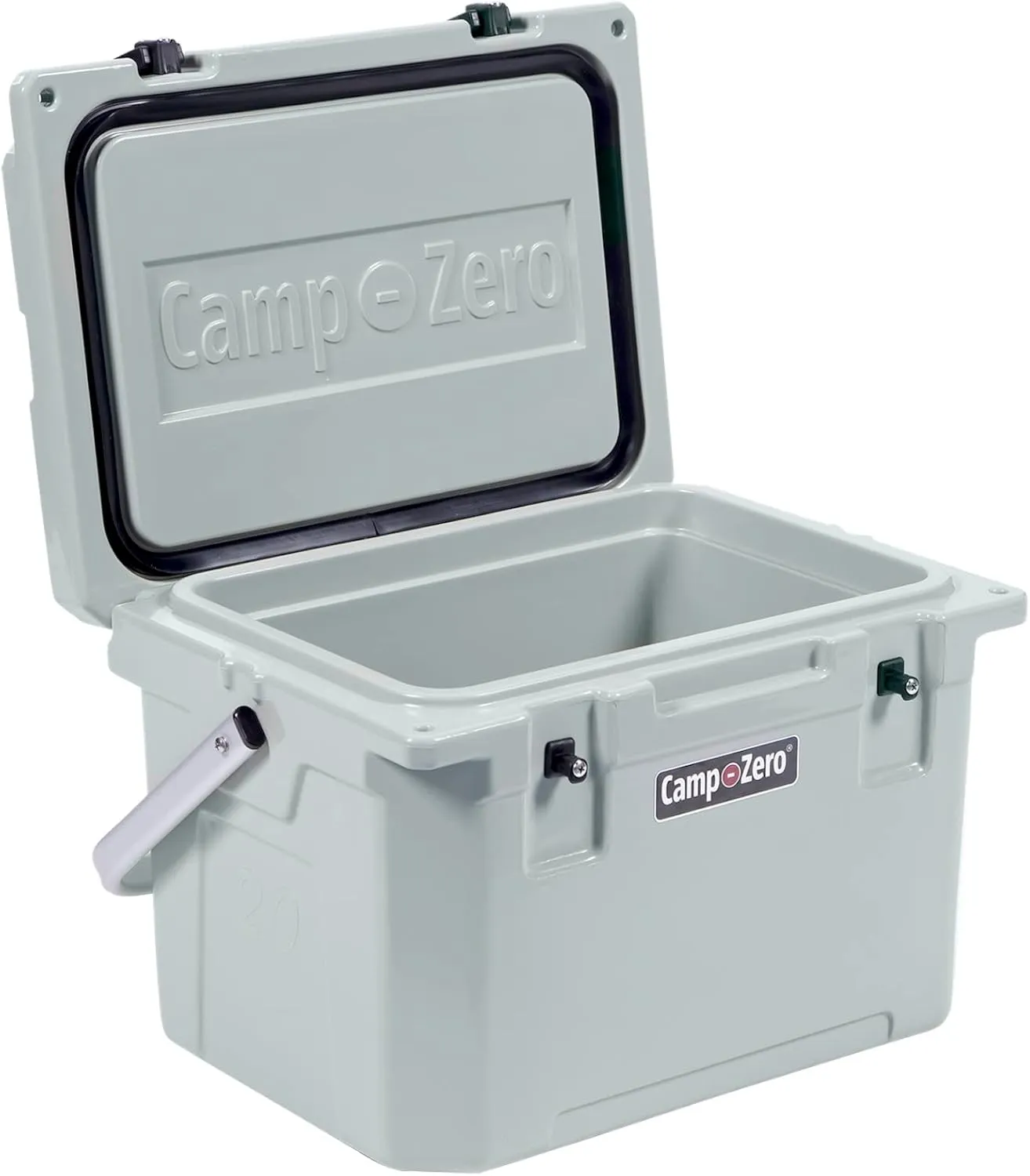 CAMP-ZERO 21 Quart Rotomolded Hard Cooler - Insulated Ice Chest with 4 Cup Holders - Bear-Proof Travel Ice Box for Beverage, Drink, BBQ, Fishing, Camping, Outdoor