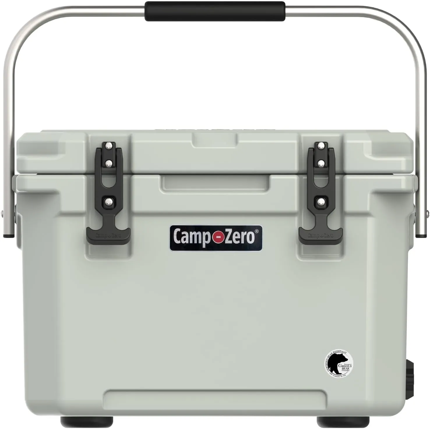 CAMP-ZERO 21 Quart Rotomolded Hard Cooler - Insulated Ice Chest with 4 Cup Holders - Bear-Proof Travel Ice Box for Beverage, Drink, BBQ, Fishing, Camping, Outdoor