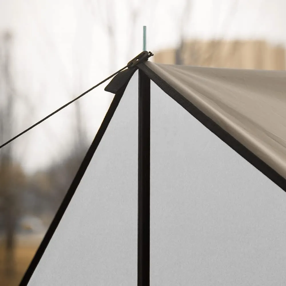 Camping Canopy, Outdoor Camping Hiking Backpacking Tarp Rain Fly Camping Tarp Camping Tarp Waterproof with Poles Waterproof UV Sun Shade for Camping Hiking Travel Picnic Awning