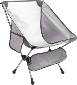 Camping Chair, 2 Side Pockets Aluminum Frame Camp Chair with Carry Bag Compact and Lightweight Folding Chair, Breathable Mesh Construction