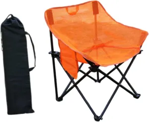 Camping Chair Folding Chair Folded Outdoor Furniture with Storage Bag for Adults for Outside Patio Lawn Yard Sporting Events, Orange