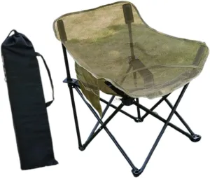 Camping Chair Folding Chair Heavy Duty Stable Outdoor Furniture for Adults with Storage Bag for BBQ Lawn Yard Garden Patio, Khaki