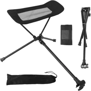 Camping Chair Foot Rest, Folding Attachable Footrest Leg Rest Outdoor Folding Chair, Portable Recliner Lazy Retractable Footstool Leg Rest Moon Chair Kit for Hammock Beach Chair Hiking Fishing Picnic
