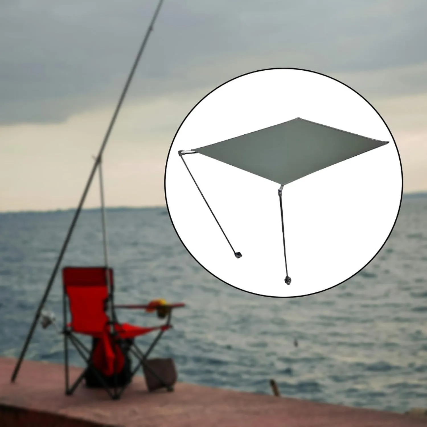 Camping Chair Shade, Folding Chair Shade Canopy Easy to Install Shelter Portable for Yard Travel Garden Outdoor Picnic
