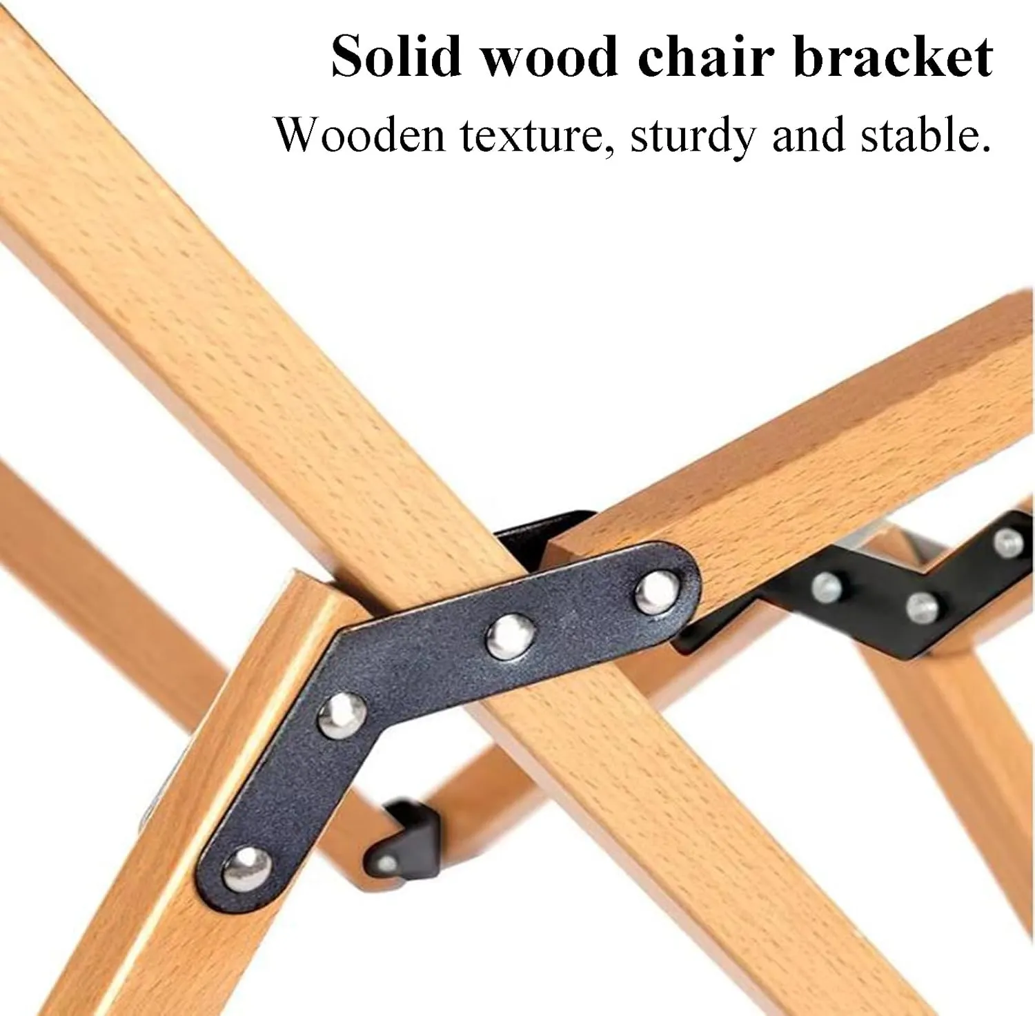 Camping Chairs for Adults Wooden Chair Frame Picnic Chairs Folding Camp Chair Lightweight with Mesh Pocket & Carrying Bag