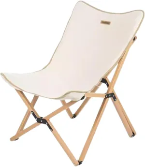 Camping Chairs for Adults Wooden Chair Frame Picnic Chairs Folding Camp Chair Lightweight with Mesh Pocket & Carrying Bag