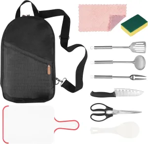 Camping Cooking Utensils Portable Heat Resistant Camping Accessories Set Camping Cooking Utensils for Outside Practical Camping Kitchens Utensil Set Versatile Solid Camp Utensil Kit for Outdoor Picnic