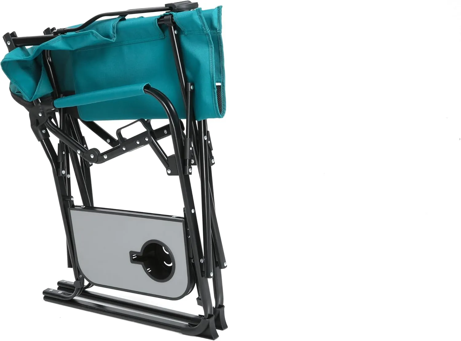 Camping Directors Chair, Heavy Duty,Oversized Portable Folding Chair with Side Table, Pocket for Beach, Fishing,Trip,Picnic,Lawn Blue (Blue   Steel)