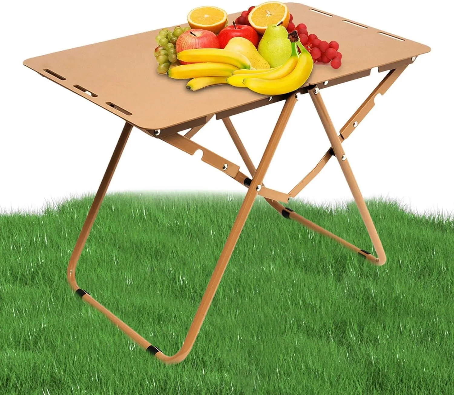 Camping Folding Table - Aluminum Foldable Metal Table, Portable Grill Table | Barbecue Picnic Table, Metal Outdoor Table, Aluminum Outdoor Table for Barbecue, Picnic, Camping, and Beach