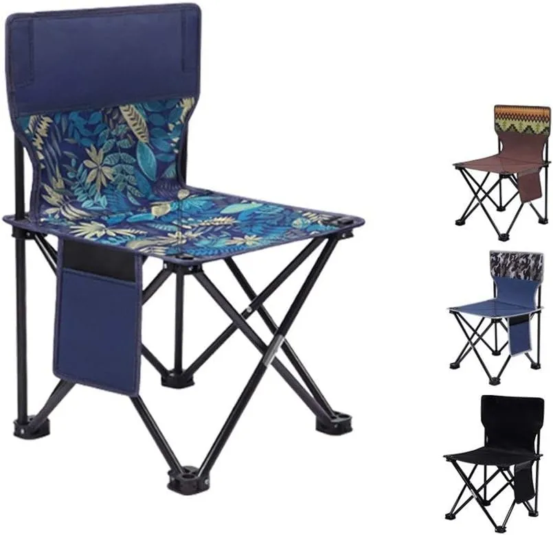 Camping Stool, Small Folding Chair, The Portable Fishing Chair Lightweight Outdoor Camping BBQ Chairs Folding Extended Hiking Garden Ultralight Picnic Seat (Color : Brown L)
