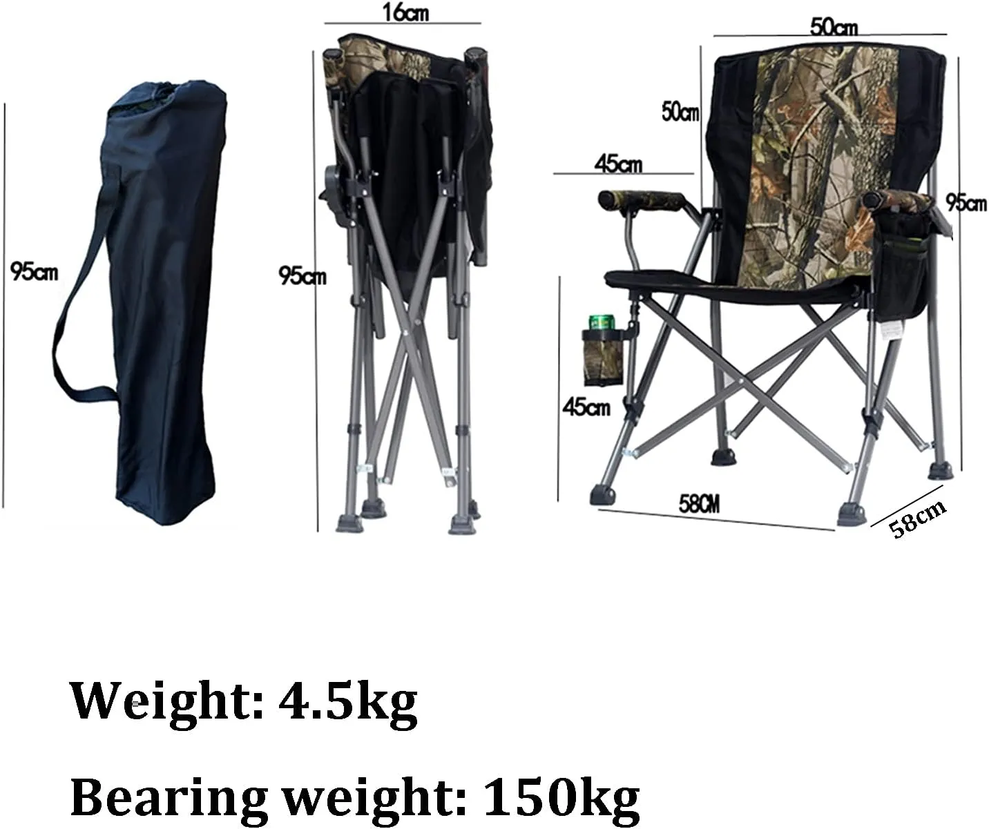 Camping Table Chairs Outdoor Aluminum Alloy Folding and Chair Set, Used for Self-Driving Trip Barbecue Beach Picnic Table, Easy to Carry