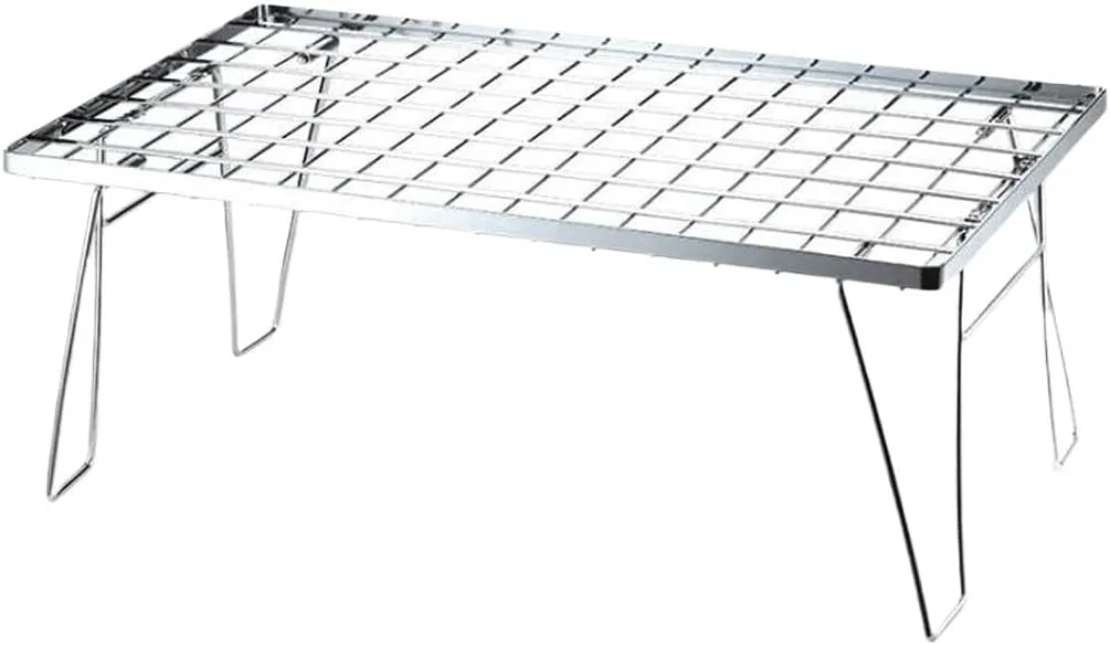 Camping Table Folding Table Outdoor Table Camping Folding Table Multi-purpose Folding Table Stainless Steel Camping Table Outdoor Picnic Grill Folding Camping Table