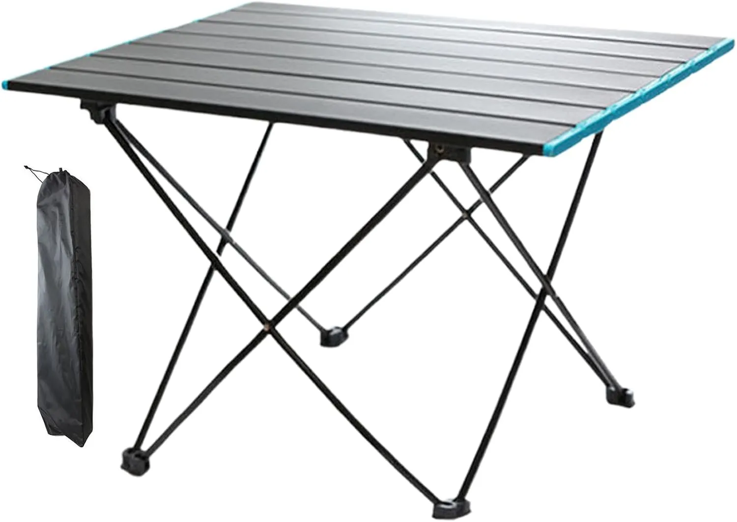 Camping Table, Small Folding Desk, Aluminum Alloy Beach Table, with Carry Bag, Portable and Lightweight, 22.05x16.14x16.14 Inches, for Outdoor Activities