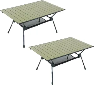 Camping Table with Storage Aluminum Camping Table Roll Up Tables for Camping with Carry Bag Multi-Purpose for Camping Hiking