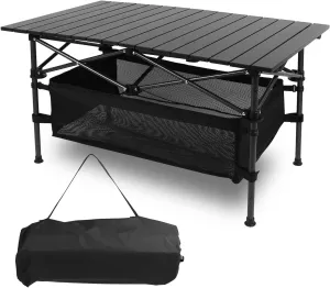 Camping Table,Folding Portable Outdoor Table with Large Storage Bag and Carrying Bag, Aluminum Picnic Table for Indoor,Outdoor,Camping, Beach,Backyard, BBQ, Party, Patio