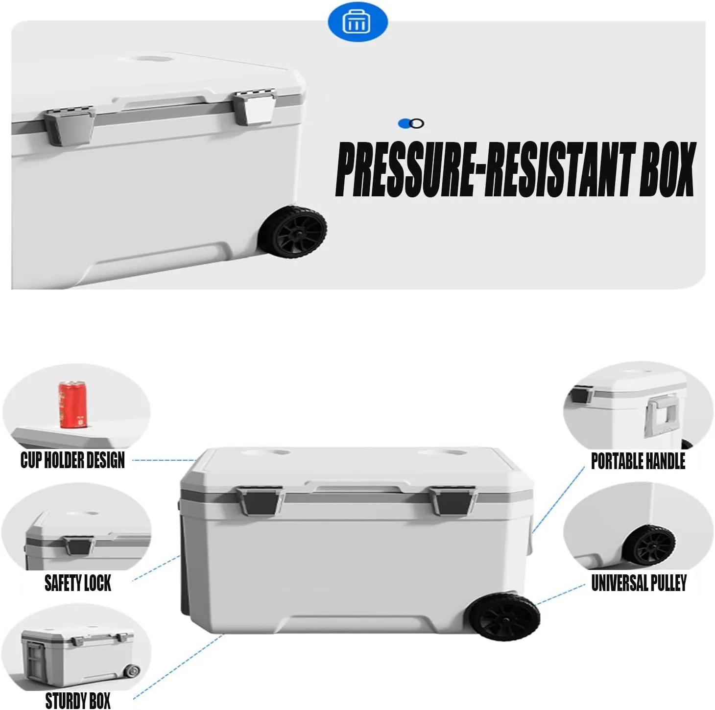 Car Camping Coolers for Acura Concept/Integra/MDX/RDX/TLX/ZDX/CDX/CSX/ILX, Waterproof Portable Cooler, Leak Proof Picnic Insulated Bag, Ultra-Light Premium Ice Chest Box,C-Blue-70L