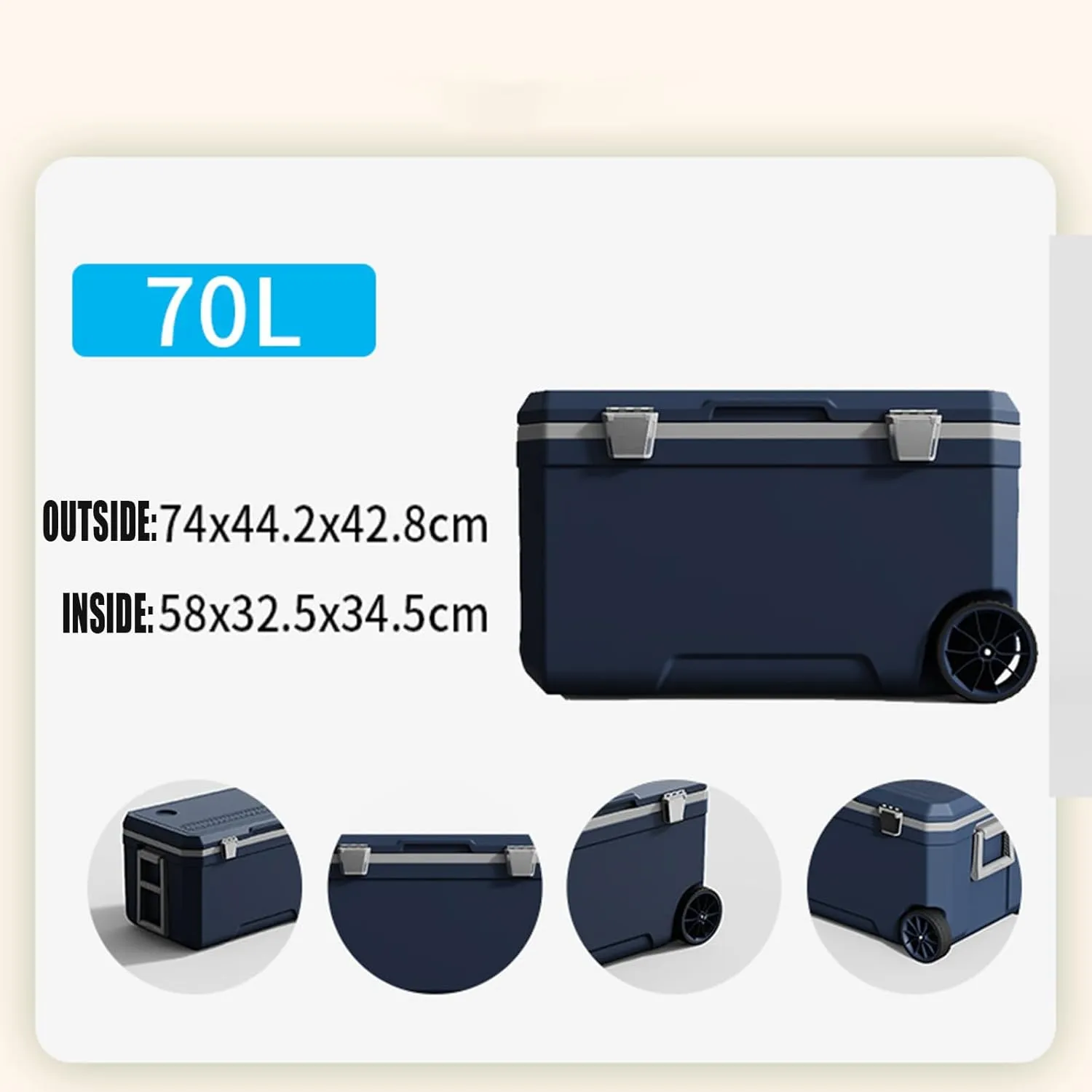 Car Camping Coolers for Acura Concept/Integra/MDX/RDX/TLX/ZDX/CDX/CSX/ILX, Waterproof Portable Cooler, Leak Proof Picnic Insulated Bag, Ultra-Light Premium Ice Chest Box,C-Blue-70L