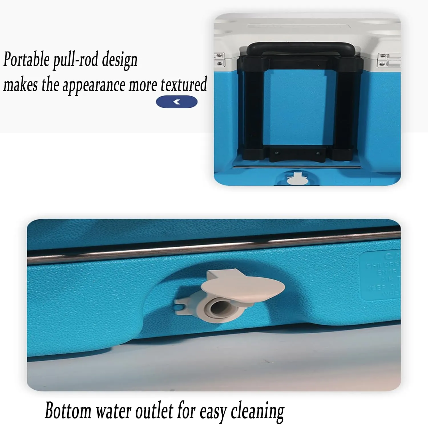 Car Camping Coolers for Buick Century/Concept/Electra E4/Electra E5/Enclave/Encore, Leak Proof Cooler, Portable Lightweight Ice Chest Box, Compartments Waterproof Insulated Bag,A-Blue