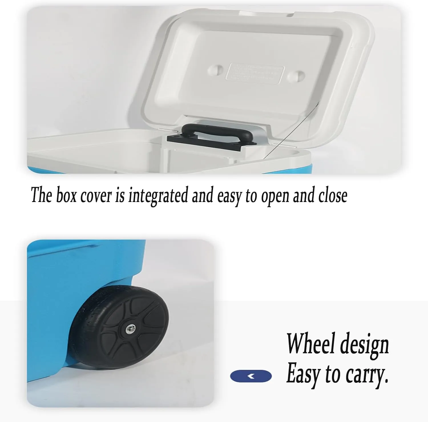 Car Camping Coolers for Buick Century/Concept/Electra E4/Electra E5/Enclave/Encore, Leak Proof Cooler, Portable Lightweight Ice Chest Box, Compartments Waterproof Insulated Bag,A-Blue