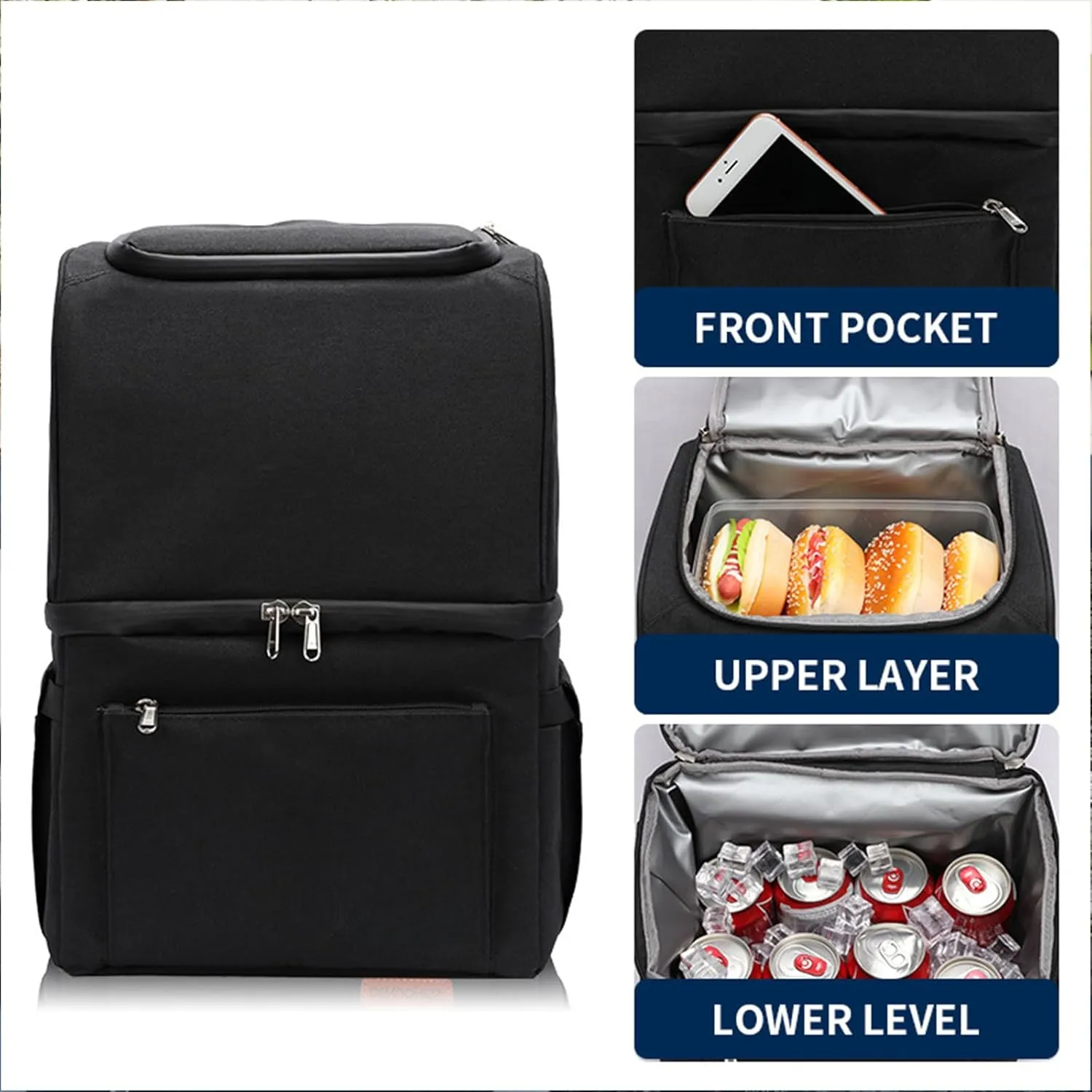 Car Camping Coolers for Hyundai Palisade/Kona/KONA Electric/Ioniq 5, Waterproof Portable Cooler, Leak Proof Picnic Insulated Bag, Ultra-Light Premium Ice Chest Box