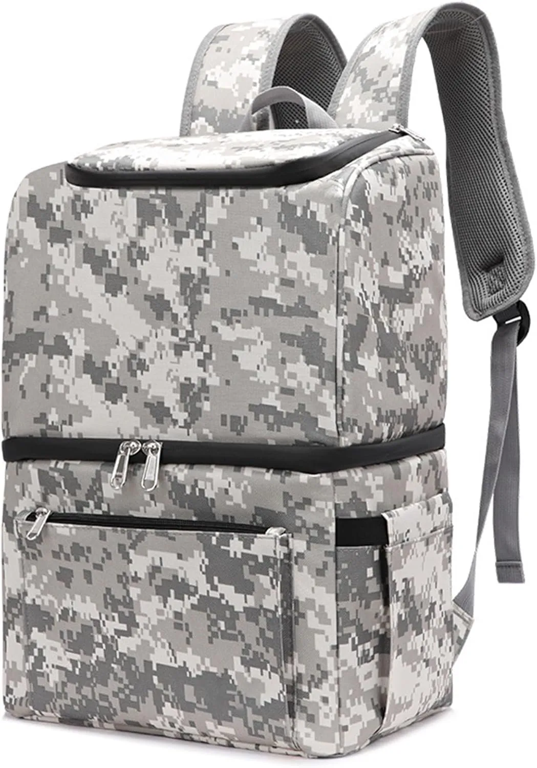 Car Camping Coolers for Saab 9-2X/9-3/9-4X/9-5/9-7X/90/900/9000, Waterproof Portable Cooler, Leak Proof Picnic Insulated Bag, Ultra-Light Premium Ice Chest Box,B-White-Gray Camouflage