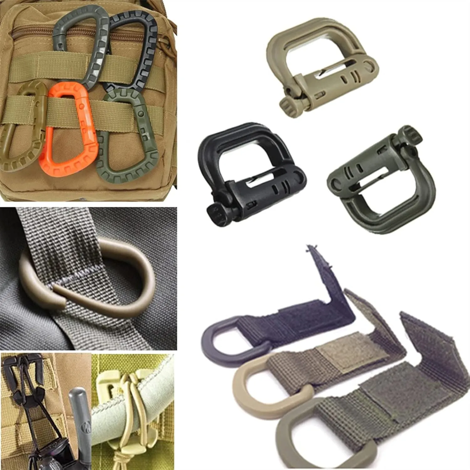 Carabiner Snap Hooks Webbing Lock Attach Quickdraw Buckle Outdoor Campconnect Link Snap Shackle Clip Hike Climb Backpack