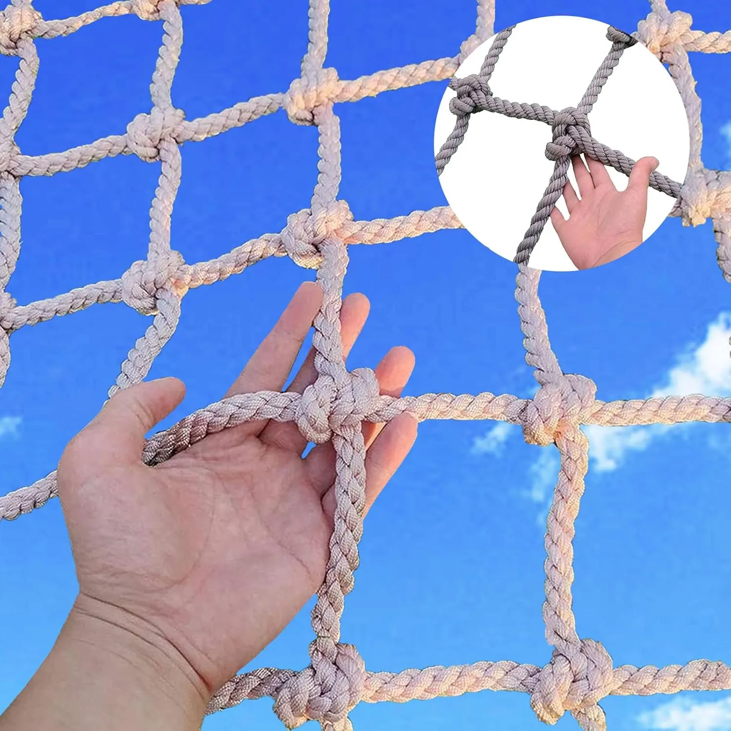 Cargo Climbing Net Outdoor Treehouse Polyamide Truck Trailer Nets Playground Safety Net Cargo Net Child Playground Climbing Netting,19.7 * 27.9ft