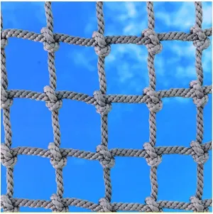Cargo Climbing Net Outdoor Treehouse Polyamide Truck Trailer Nets Playground Safety Net Cargo Net Child Playground Climbing Netting,19.7 * 27.9ft