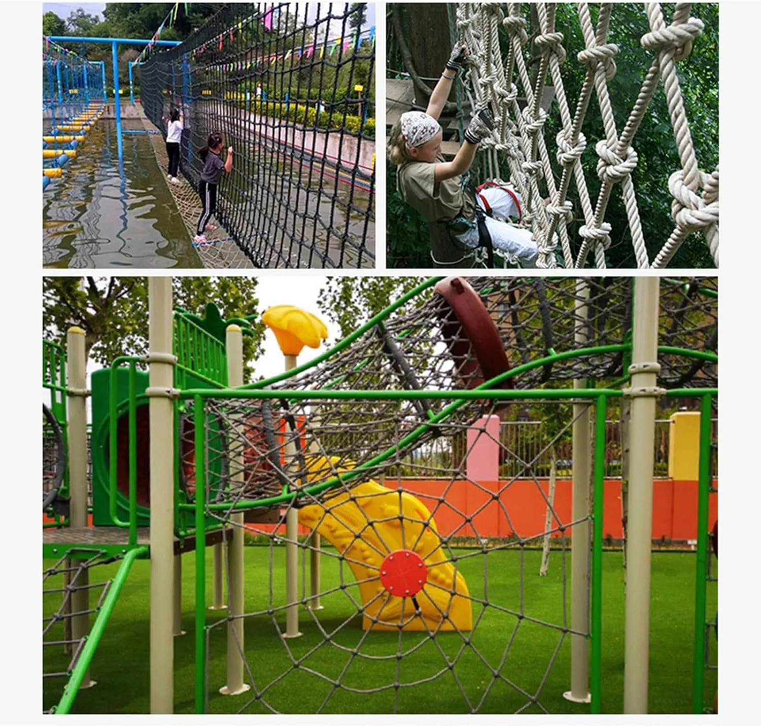 Cargo Climbing Net Outdoor Treehouse Polyamide Truck Trailer Nets Playground Safety Net Cargo Net Child Playground Climbing Netting,19.7 * 27.9ft