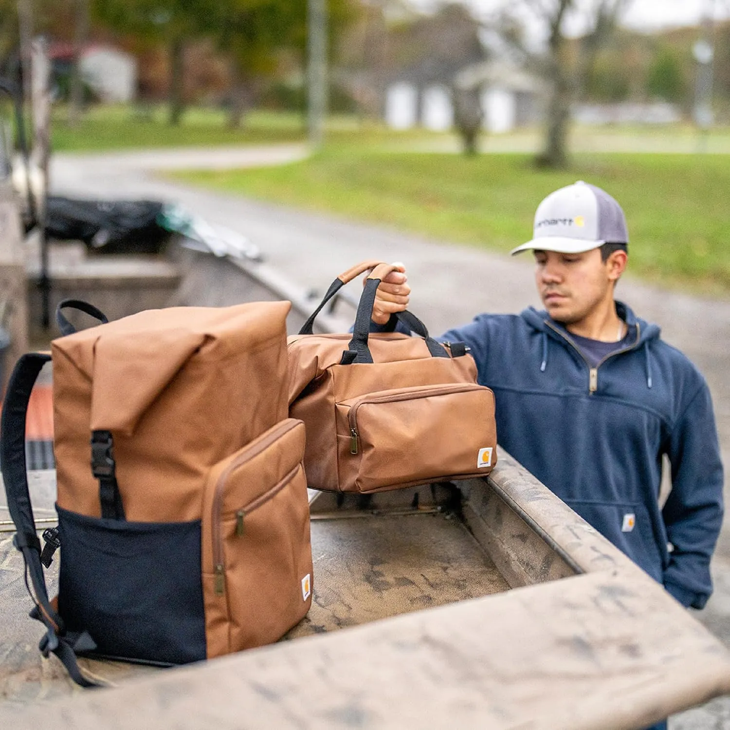 Carhartt Thick Foam Fully Insulated Cold Front Coolers, Premium Ice Retention, Durable Water Resistant Material W/Front Zippered Pocket