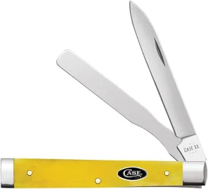 Case XX Pocket Knife BABY DOC - SMOOTH YELLOW BONE-BLACK OVAL SHIELD Item #20026-6282SP SS - Length Closed: 2 7/8Inches