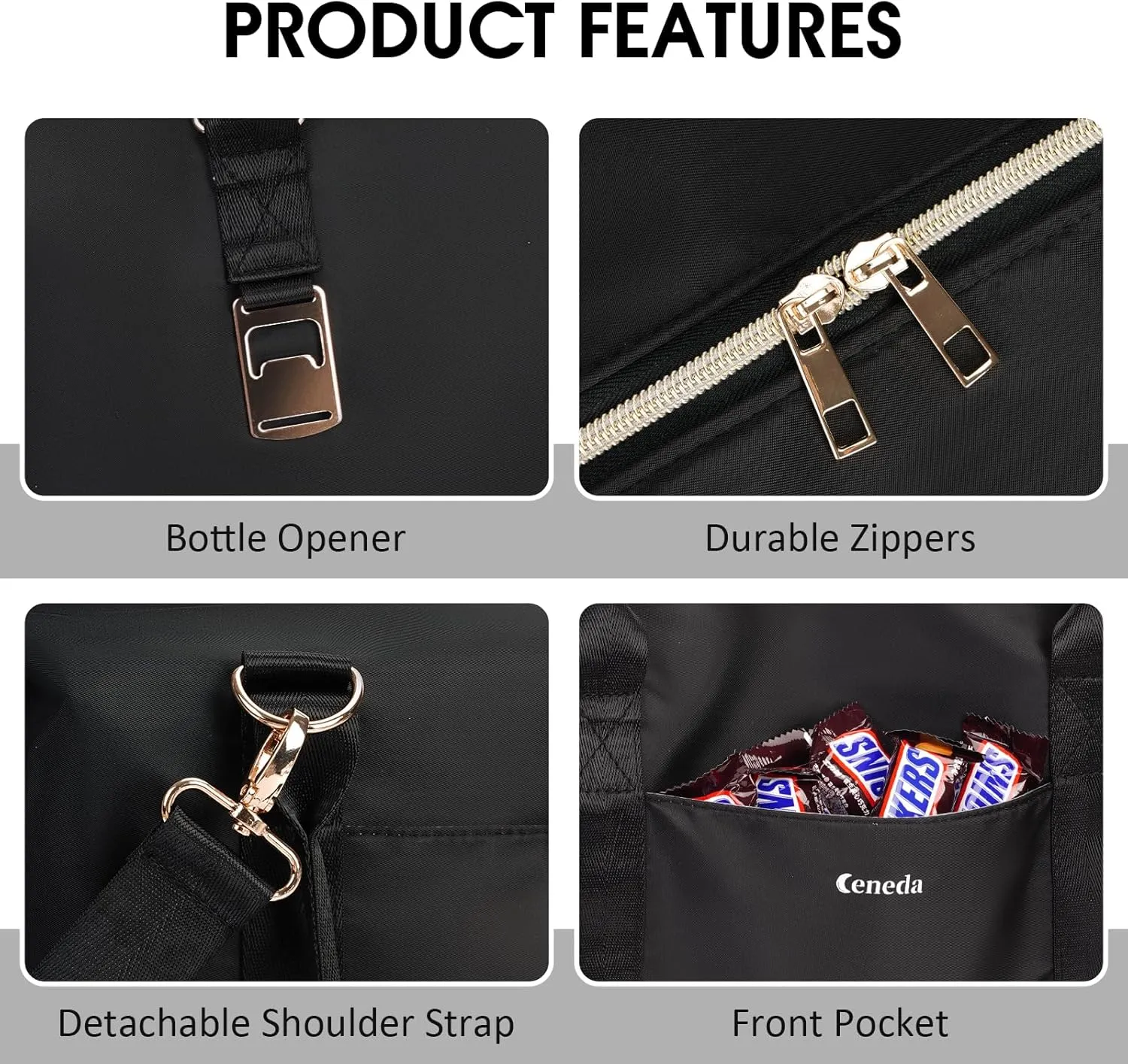 Ceneda Large Cooler Bag 40 Can Insulated Soft Cooler Leakproof Cooler Tote Bag Beach Travel Camping Lunch Bag for Women and Men